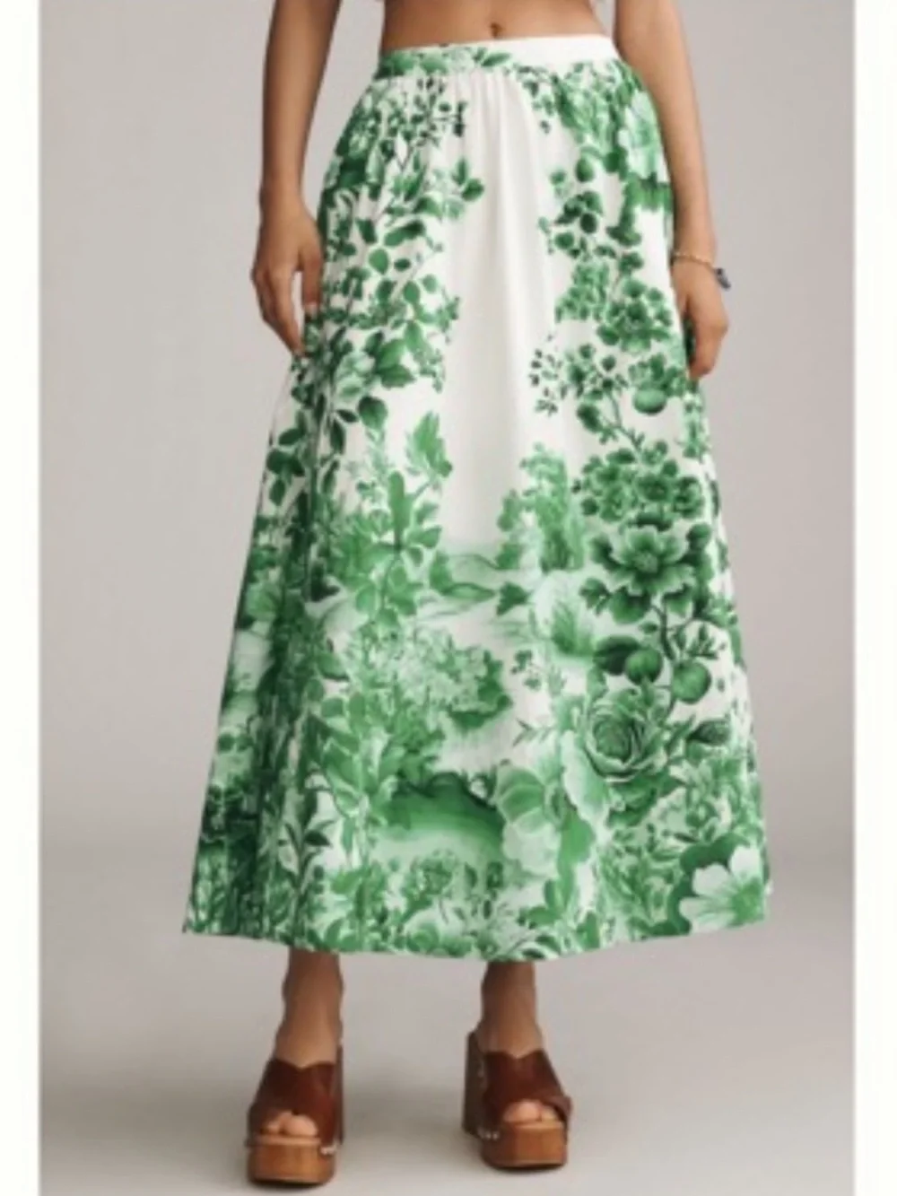 NEW Anthropologie Maeve The Jacie Poplin A-Line Floral Scenic Maxi Skirt, S - Picture 12 of 14